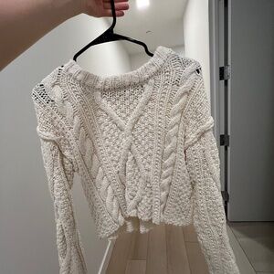 Free People Cable Knit Sweater